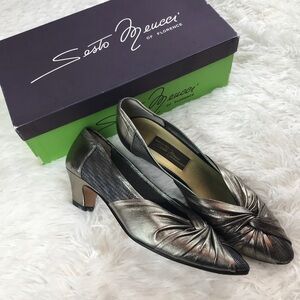 Vintage Sesto Meucci Italian Metallic Heels